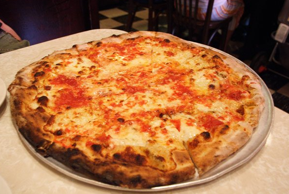 If you are Hungry in New York, this authentic pizza pie will fix that in a hurry ... photo by CC user Pnickell0 on wikimedia commons 