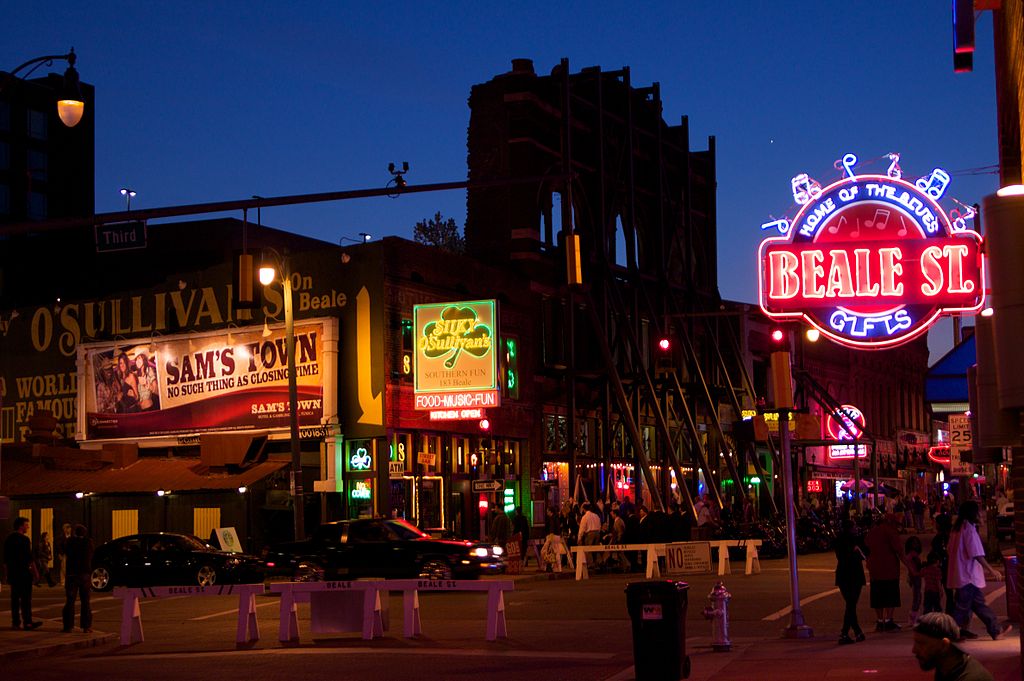 Beale Street makes Memphis one of the Coolest US Cities for Music Lovers