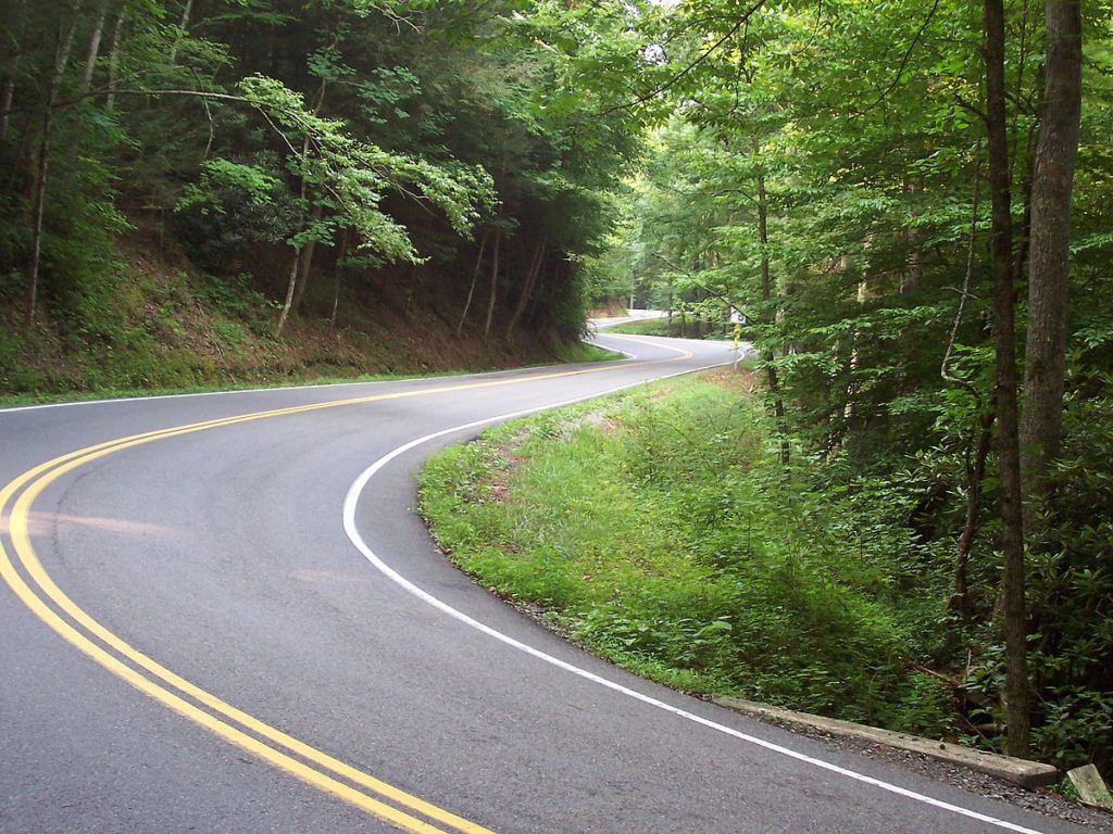 The tail of the dragon is one of the more exciting Driving Roads in North Carolina